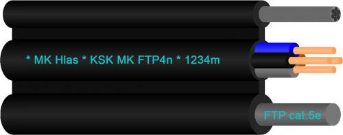 Kombinovaný samonosný kábel KSK MK-FTP4n