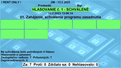Hlasovací systém - jednorazová licencia MINISTR® ovládací sofware